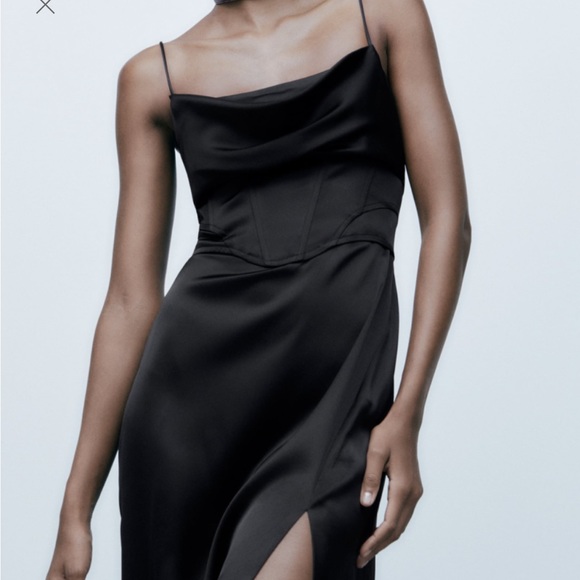 Zara Lingerie midi satin dress - Picture 3 of 8